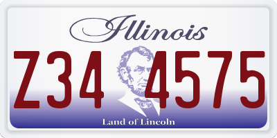IL license plate Z344575