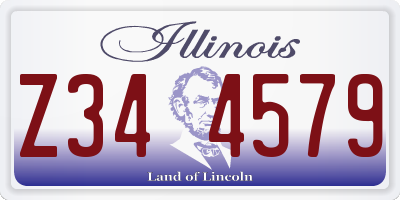 IL license plate Z344579