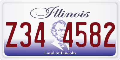 IL license plate Z344582