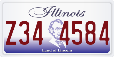 IL license plate Z344584