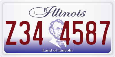 IL license plate Z344587