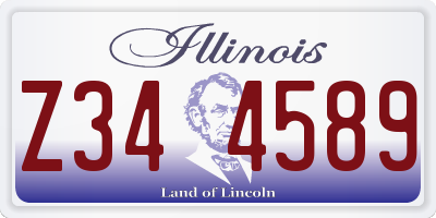 IL license plate Z344589