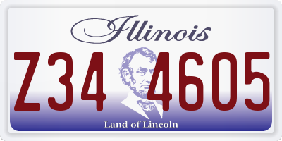 IL license plate Z344605