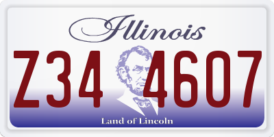 IL license plate Z344607