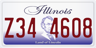 IL license plate Z344608