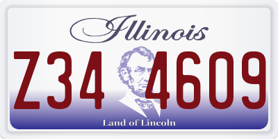 IL license plate Z344609