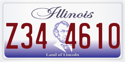 IL license plate Z344610