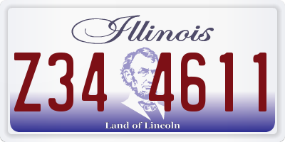 IL license plate Z344611