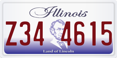 IL license plate Z344615