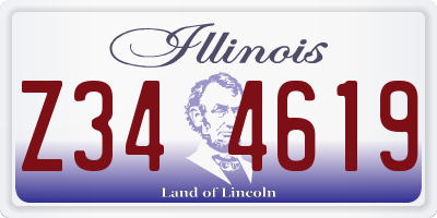 IL license plate Z344619