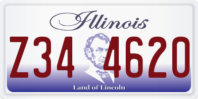 IL license plate Z344620