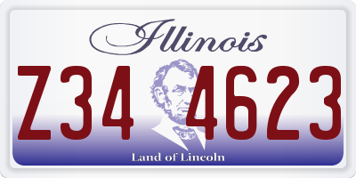 IL license plate Z344623