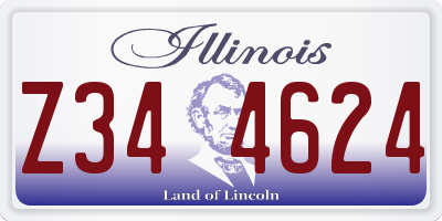 IL license plate Z344624