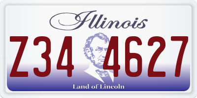 IL license plate Z344627