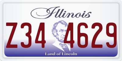 IL license plate Z344629