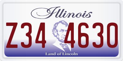 IL license plate Z344630