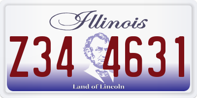 IL license plate Z344631