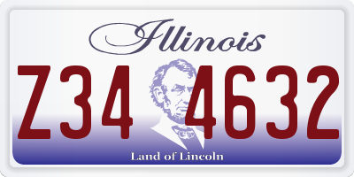 IL license plate Z344632