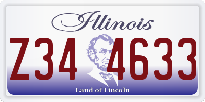 IL license plate Z344633