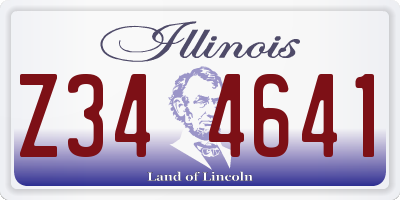 IL license plate Z344641