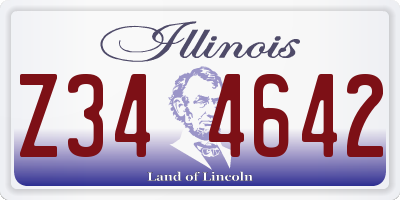 IL license plate Z344642