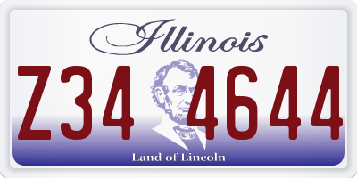IL license plate Z344644