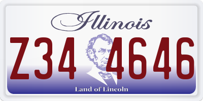 IL license plate Z344646