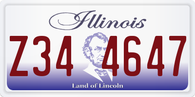 IL license plate Z344647