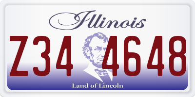 IL license plate Z344648