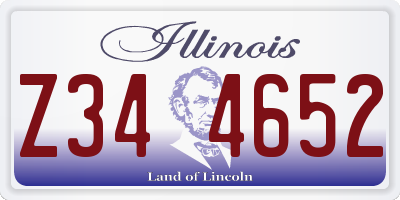 IL license plate Z344652