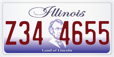 IL license plate Z344655
