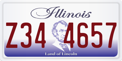 IL license plate Z344657