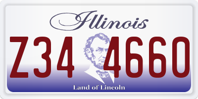 IL license plate Z344660