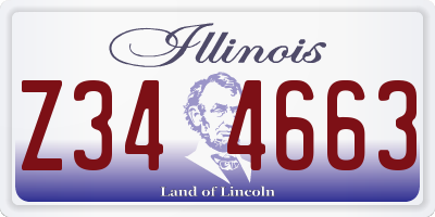 IL license plate Z344663