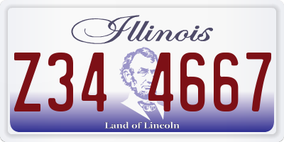IL license plate Z344667