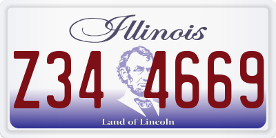 IL license plate Z344669