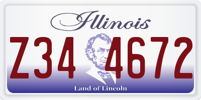 IL license plate Z344672