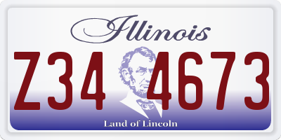 IL license plate Z344673