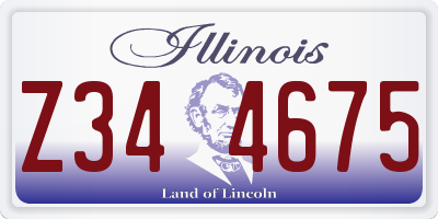 IL license plate Z344675