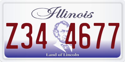 IL license plate Z344677