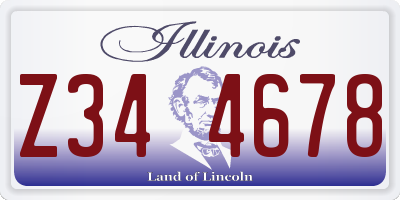 IL license plate Z344678