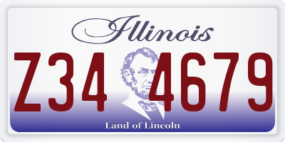 IL license plate Z344679