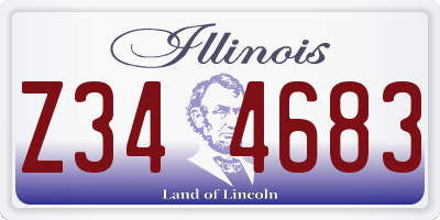 IL license plate Z344683