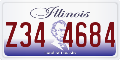 IL license plate Z344684