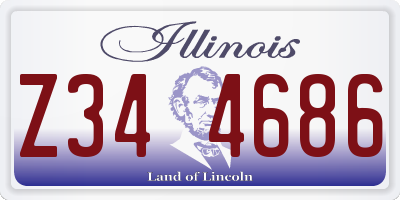 IL license plate Z344686