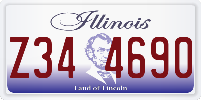 IL license plate Z344690