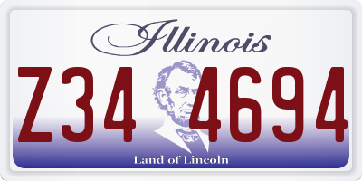 IL license plate Z344694
