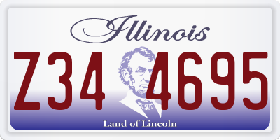 IL license plate Z344695