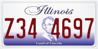 IL license plate Z344697