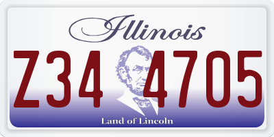 IL license plate Z344705